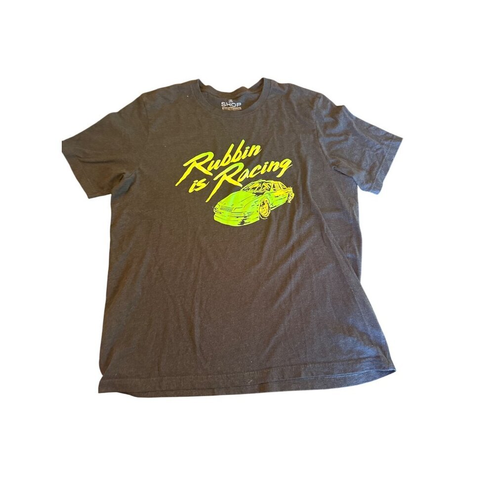 Rubbin Is Racing Graphic T-Shirt The Shop Ultimate Horsepower ‎ L Charcoal Gray